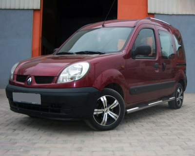 Боковые трубы BB002 (2 шт., нерж.) для Renault Kangoo 1998-2008 гг