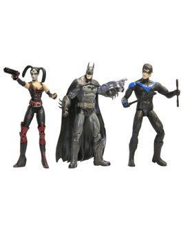 Набор фигурок DC Comics, Аркхэм Сити, 17 см - Arkham City, Batman, Nightwing, Harley Quinn
