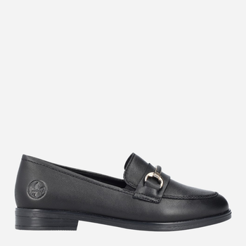 Loafersy damskie skórzane RIEKER 46262-01 38 (5UK) 25 cm Czarne (4061811692972)