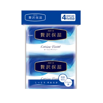 Хусточки Папер. Екстразаспокійливі Elleair Premium Lotion (4 Киш.Упак*12 Шт)