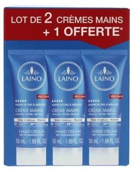 Набір крем для рук, що відновлює, Лено Про Laino Pro Intense Hand Cream з маслом Ши і бджолиним воском 3 штуки по 50мл