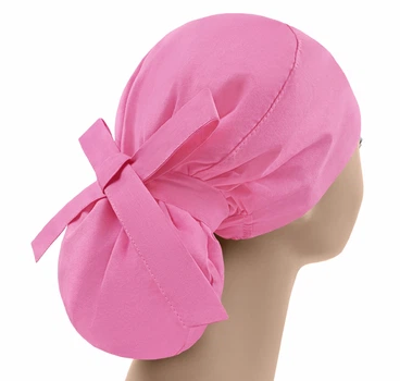 Медицинская шапочка женская PonyTopHat универсальная Розовая