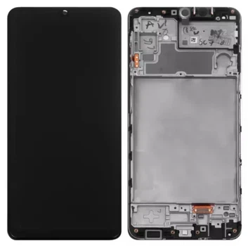 Дисплей Samsung M325 Galaxy M32 2021 із сенсором та рамкою, чорний (TFT)