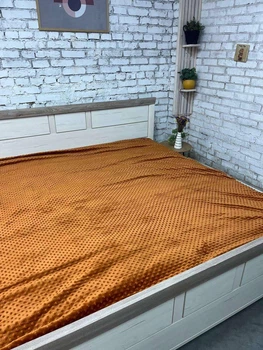 Плед с ворсом гипоаллергенный плюшевый 160х215 см Коричневый (П4К-mur-flis-pled-001 )