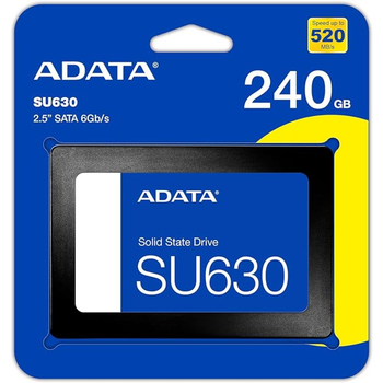 SSD Диск ADATA Ultimate SU630 240GB 2.5" 7mm SATA III 3D QLC (ASU630SS-240GQ-R) Черный