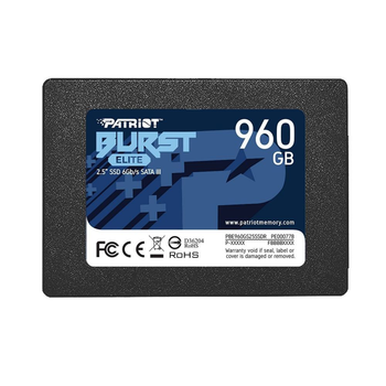 SSD Диск Patriot Burst Elite 960GB 2.5 7mm SATAIII TLC 3D (PBE960GS25SSDR) Черный