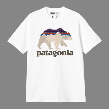 Футболка унісекс Patagonia з малюнком полярного ведмідя розмір S білого кольору