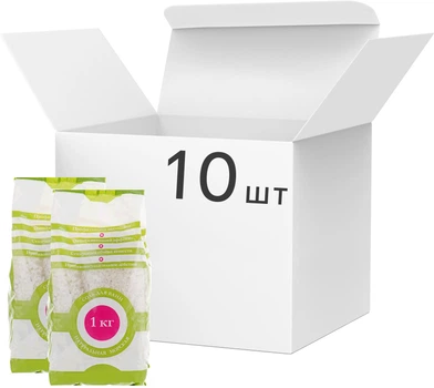 Упаковка соли морской Elensee Натуральная 1000 г х 10 шт (4820098540761)