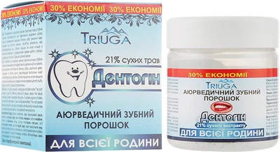 Аюрведический зубной порошок для всей семьи - Triuga 65g (263381-31955372)