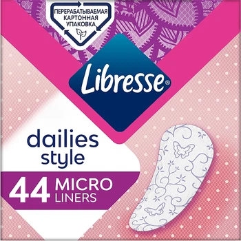 Прокладки ежедневные, 44шт - Libresse Daily Fresh Micro 44шт (794178-20998)