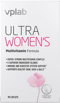 Мультивітаміни для жінок VPLab Ultra Women’S Multivitamin Formula 90 капсул (5060255351413)