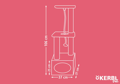 Domek dla kota Kerbl Platin Pro 106 cm Antracyt 84465 (4018653844656)