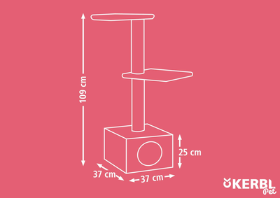 Будиночок для котів Kerbl Venus 109 см Коричневий 81587 (4018653963722)