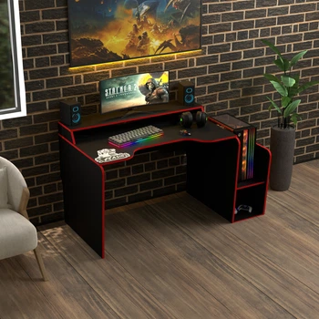 Геймерский игровой стол Rasin RS-30 черный+красный