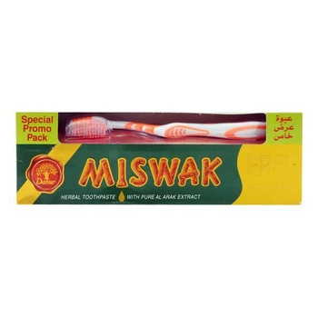 Зубна паста Свіжий гель Мисвак Дабур трав'яна DABUR MISWAK + зубна щітка в подарунок, 150 г