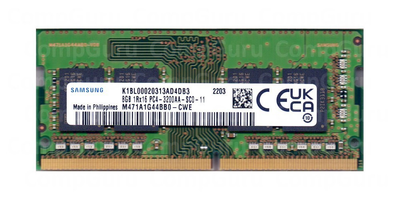 Оперативная память для ноутбука Samsung DDR4 8GB 3200MHz SO-DIMM 1Rx16 PC4-3200AA (M471A1G44BB0-CWE)