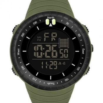 Мужские часы с подсветкой Sanda Bike Green (5 атм)