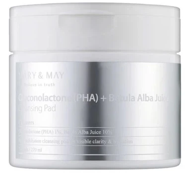 Очищающие пады для лица Mary&May Gluconolactone PHA +Betula Alba Juice Cleansing Pad 70 шт (8809670680992)