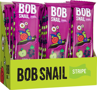 Упаковка цукерок Bob Snail натуральних Яблуко-Смородина 14 г х 30 шт. (4820206080929)