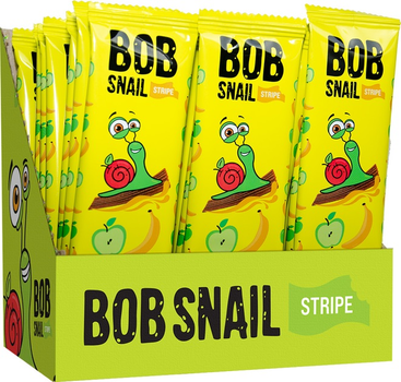 Упаковка цукерок Bob Snail натуральних Яблуко-банан 14 г х 30 шт (4820219344254)