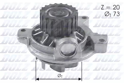 Водяний насос VW CRAFTER, AUDI A6, DOLZ (A280)