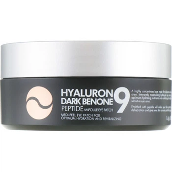 Патчі під очі Medi-Peel Hyaluron Dark Benone Peptide 9 Ampoule Eye Patch Гідрогелеві від темних кіл 60 шт. (8809409343655)