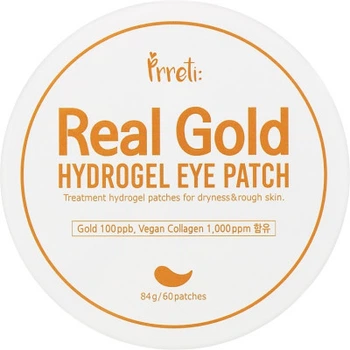 Патчи под глаза Prreti Real Gold Hydrogel Eye Patch Гидрогелевые с золотом 60 шт. (8809738321935)