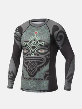 Рашгард Maori Rashguard Long Sleeve Black Military Green XXL (501421-144-XXL)