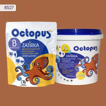 Затирка для плитки Octopus Zatirka коричневая 8527 эпоксидная 1,25 кг