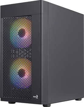 Корпус AeroCool Hexform-G-BK-v2 Black + БП VX Plus 500 500W (ACCX-PV38002.11)