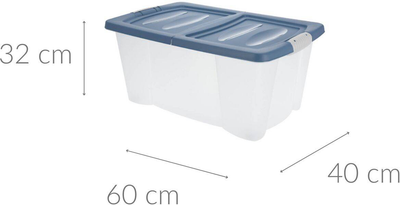 Pojemnik Storage solutions na kółkach niebieski 45 l (5902973430035)