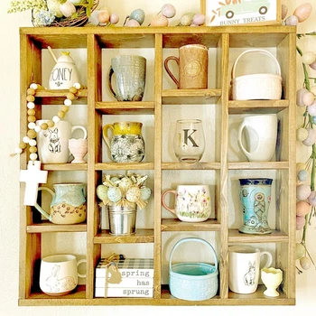 Полка для кружек из дерева Кармир сиена (СДК-004005)