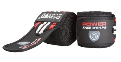 Бинты на колени Power System PS-3700 Knee Wraps красно-черные (PS-3700_Red-Black)