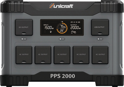 Зарядная станция Unicraft PPS 2000 / 2000 Вт / 1843 Вт⋅ч / LiFePO4 (6770020)