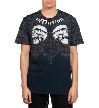 Футболка Affliction Collapse T-shirt Obsidian (A27218-OBSI-L)