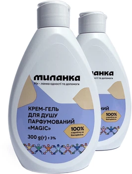 Упаковка крем-гелю для душу Миланка Magic 300 г x 2 шт (4820217133003)