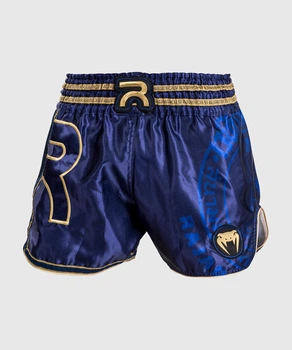 Тайские шорты Rajadamnern x Venum Muay Thai Short Navy Blue (VENUM-04912-018-S)