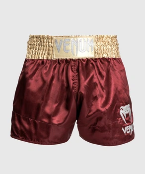 Шорты для тайского бокса Venum Muay Thaï Short Classic Burgundy Gold White (VENUM-03813-628-XS)