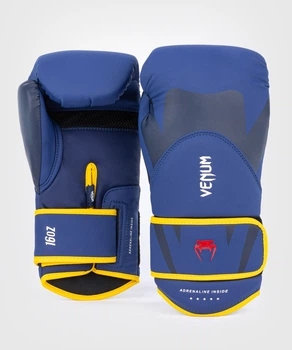 Боксерские перчатки Venum Challenger 4.0 Boxing Gloves Blue Yellow (VENUM-05141-405-14oz)