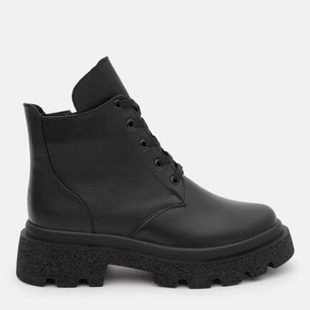 Жіночі демісезонні черевики шкіряні низькі PARADIZE SHOES B-4103 36 23.5 см Чорні (ROZ6501021681)