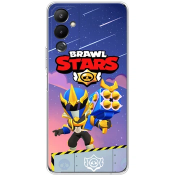 Силіконовий Чохол з Картинкою для Tecno Pova 4 Принт (Бравл Старс Брок, Brawl Stars Brock) (46196-ysm022)