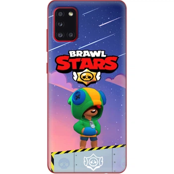 Силиконовый Чехол с Картинкой для Samsung Galaxy A31 (A315) Принт (Бравл Старс Леон, Brawl Stars Leon) (39470-ysm025)