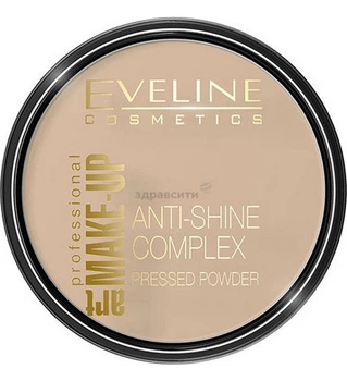 Пудра матуюча з шовком EVELINE ANTI-SHINE COMPLEX TRANSPARENT 31 4468