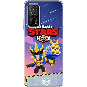 Силіконовий Чохол з Картинкою для Xiaomi Mi 10T Принт (Бравл Старс Брок, Brawl Stars Brock) (41069-ysm022)