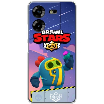 Силіконовий Чохол з Картинкою для Tecno Pova 5 Принт (Бравл Старс Спайк, Brawl Stars Spike) (48113-ysm023)