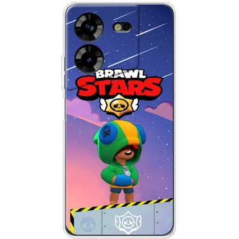 Силіконовий Чохол з Картинкою для Tecno Pova 5 Принт (Бравл Старс Леон, Brawl Stars Leon) (48113-ysm025)