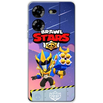 Силіконовий Чохол з Картинкою для Tecno Pova 5 Принт (Бравл Старс Брок, Brawl Stars Brock) (48113-ysm022)