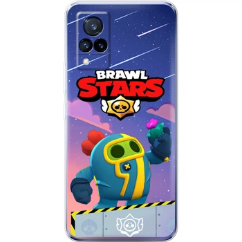 Силиконовый Чехол с Картинкой для Vivo V21 Принт (Бравл Старс Спайк, Brawl Stars Spike) (43146-ysm023)