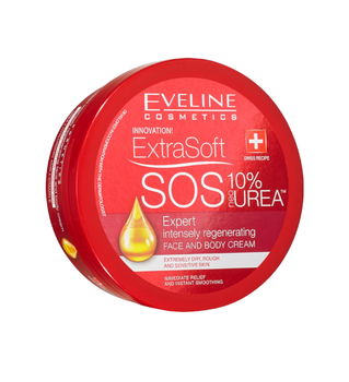 Крем інтенсивно регенеруючий для обличчя та тіла EXTRA SOFT:S.O.S 10% UREA Евелін 175 мл. 5346