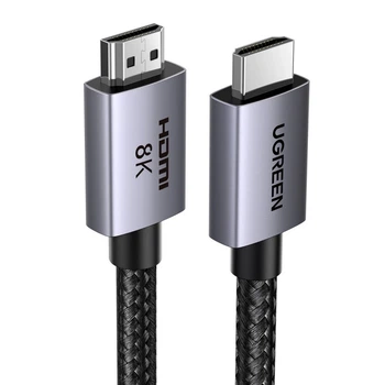 Высокоскоростной HDMI шнур кабель UGREEN 8K HDMI 2.1 с сертифицированными разъемами 2 м Grey (HD171)